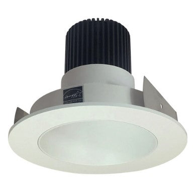 Nora Lighting NIO-4RNDC40QWW 4 Inch Iolite LED Round Reflector, 10-Degree Optic, 850lm / 12W, 4000K, White Reflector / White Flange