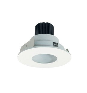 Nora Lighting NIO-4RPH30QMPW 4 Inch Iolite LED Round Pinhole, 10-Degree Optic, 850lm / 12W, 3000K, Matte Powder White Pinhole / Matte Powder White Flange