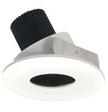Nora Lighting NIO-4RPHA30QMPW 4 Inch Iolite LED Round Adjustable Pinhole, 10-Degree Optic, 850lm / 12W, 3000K, Matte Powder White Pinhole / Matte Powder White Flange