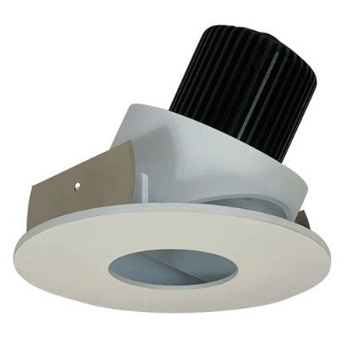 Nora Lighting NIO-4RPHA30QWW 4 Inch Iolite LED Round Adjustable Pinhole, 10-Degree Optic, 850lm / 12W, 3000K, White Pinhole / White Flange