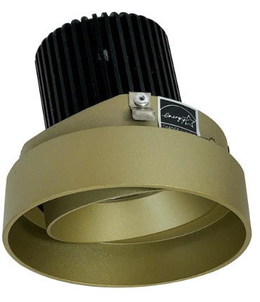 Nora Lighting NIO-4RTLA27QCH 4 Inch Iolite LED Round Trimless Adjustable, 10-Degree Optic, 850lm / 12W, 2700K, Champagne Haze Adjustable / Champagne Haze Reflector