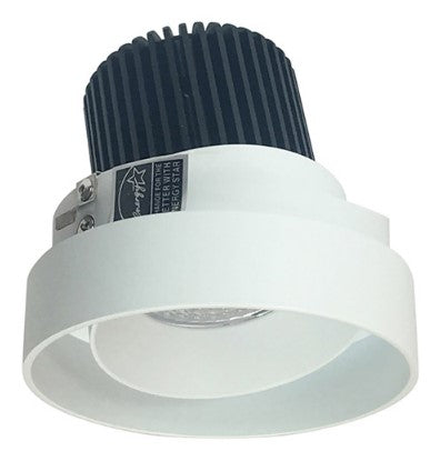 Nora Lighting NIO-4RTLA30QMPW 4 Inch Iolite LED Round Trimless Adjustable, 10-Degree Optic, 850lm / 12W, 3000K, Matte Powder White Adjustable / Matte Powder White Reflector
