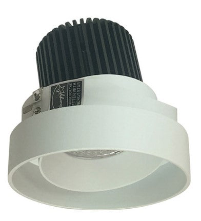 Nora Lighting NIO-4RTLA40QWW 4 Inch Iolite LED Round Trimless Adjustable, 10-Degree Optic, 850lm / 12W, 4000K, White Adjustable / White Reflector