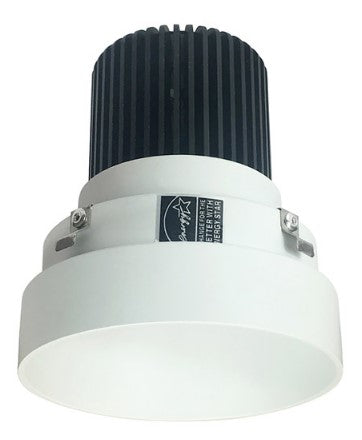 Nora Lighting NIO-4RTLNDC30QMPW 4 Inch Iolite LED Round Trimless Downlight, 10-Degree Optic, 850lm / 12W, 3000K, Matte Powder White Finish