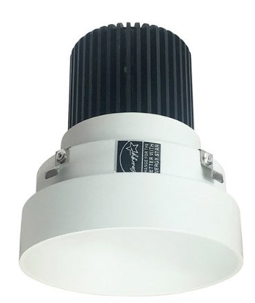 Nora Lighting NIO-4RTLNDC35QMPW 4 Inch Iolite LED Round Trimless Downlight, 10-Degree Optic, 850lm / 12W, 3500K, Matte Powder White Finish
