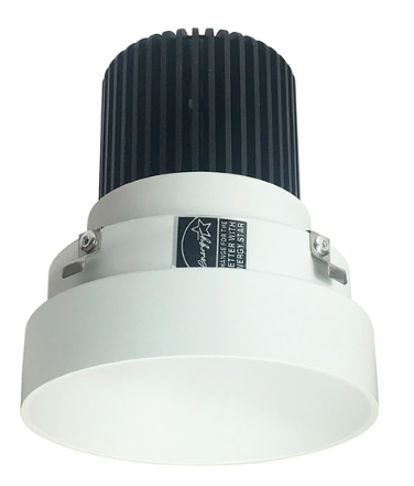 Nora Lighting NIO-4RTLNDC40QWW 4" Iolite LED Round Trimless Downlight, 10-Degree Optic, 850lm / 12W, 4000K, White Finish