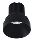 Nora Lighting NIO-4RTLNDC40QBB 4 Inch Iolite LED Round Trimless Downlight, 10-Degree Optic, 850lm / 12W, 4000K, Black Finish
