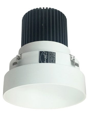Nora Lighting NIO-4RTLNDC40QMPW 4 Inch Iolite LED Round Trimless Downlight, 10-Degree Optic, 850lm / 12W, 4000K, Matte Powder White Finish