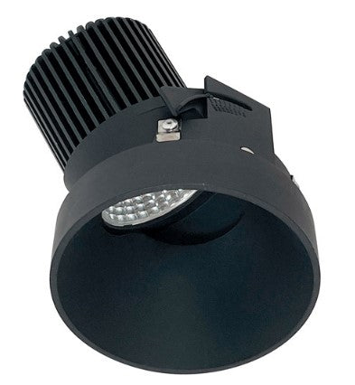 Nora Lighting NIO-4RTSLA27QBB 4 Inch Iolite LED Round Trimless Adjustable Slot, 10-Degree Optic, 850lm / 12W, 2700K, Black