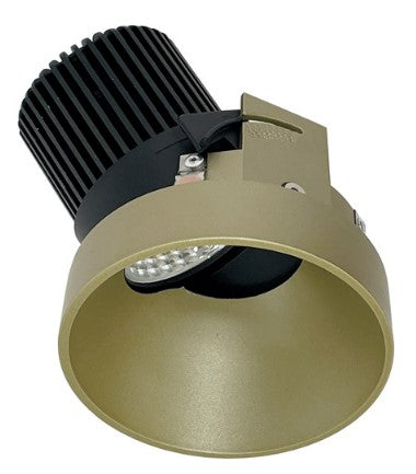 Nora Lighting NIO-4RTSLA27QCH 4 Inch Iolite LED Round Trimless Adjustable Slot, 10-Degree Optic, 850lm / 12W, 2700K, Champagne Haze