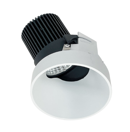 Nora Lighting NIO-4RTSLA30XMPW/10 4" Iolite LED Round Trimless Adjustable Slot, 1000lm / 14W, 3000K, Matte Powder White