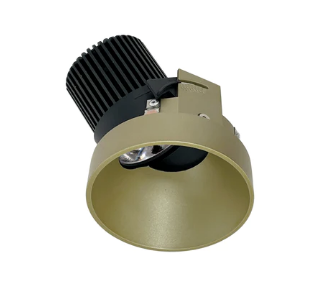 Nora Lighting NIO-4RTSLA40QCH 4 Inch Iolite LED Round Trimless Adjustable Slot, 10 Degree Optic, 850Lm 12W, Color Temperature 4000K, Champagne Haze Finish