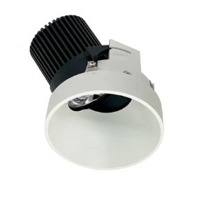 Nora Lighting NIO-4RTSLA40QWW 4 Inch Iolite LED Round Trimless Adjustable Slot, 10 Degree Optic, 850Lm 12W, Color Temperature 4000K, White Finish
