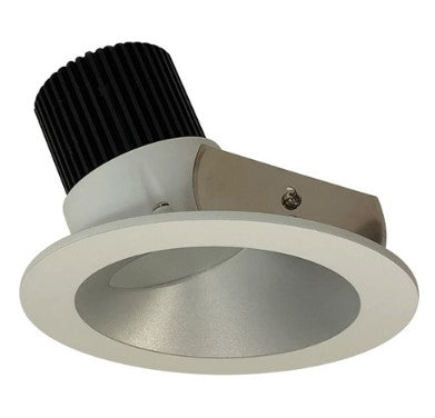 Nora Lighting NIO-4RW27XHW/10 4 Inch Iolite LED Round Wall Wash, 1000lm / 14W, 2700K, Haze Reflector / White Flange