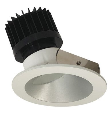 Nora Lighting NIO-4RW27XHW/HL 4 Inch Iolite LED Round Wall Wash, 1500lm/2000lm (varies by housing), 2700K, Haze Reflector / White Flange