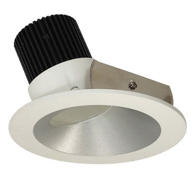 Nora Lighting NIO-4RW27XHZMPW/10 4 Inch Iolite LED Round Wall Wash, 1000lm / 14W, 2700K, Haze Reflector / Matte Powder White Flange