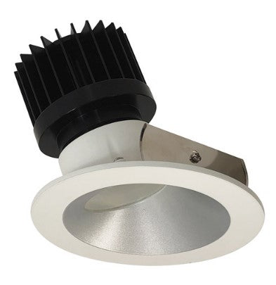 Nora Lighting NIO-4RW27XHZMPW/HL 4 Inch Iolite LED Round Wall Wash, 1500lm/2000lm (varies by housing), 2700K, Haze Reflector / Matte Powder White Flange