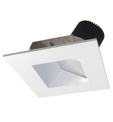 Nora Lighting NIO-4RW30XMPW/10 4 Inch Iolite LED Round Wall Wash, 1000lm / 14W, 3000K, Matte Powder White Reflector / Matte Powder White Flange