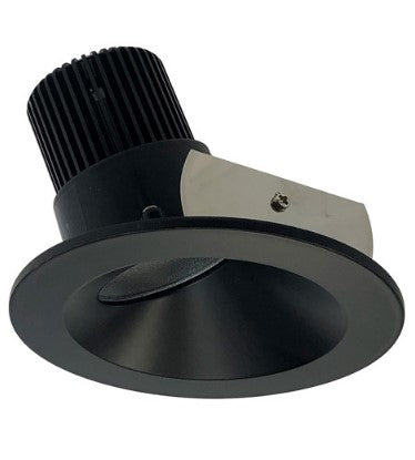 Nora Lighting NIO-4RW35XBB/10 4 Inch Iolite LED Round Wall Wash, 1000lm / 14W, 3500K, Black Reflector / Black Flange