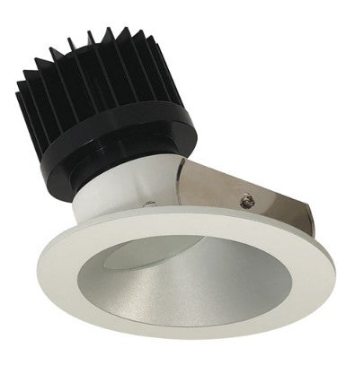 Nora Lighting NIO-4RW35XHW/HL 4 Inch Iolite LED Round Wall Wash, 1500lm/2000lm (varies by housing), 3500K, Haze Reflector / White Flange