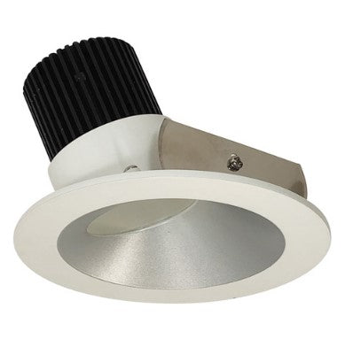 Nora Lighting NIO-4RW35XHZMPW/10 4 Inch Iolite LED Round Wall Wash, 1000lm / 14W, 3500K, Haze Reflector / Matte Powder White Flange