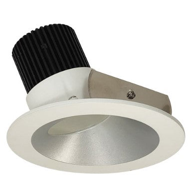 Nora Lighting NIO-4RW40XHZMPW/10 4 Inch Iolite LED Round Wall Wash, 1000lm / 14W, 4000K, Haze Reflector / Matte Powder White Flange