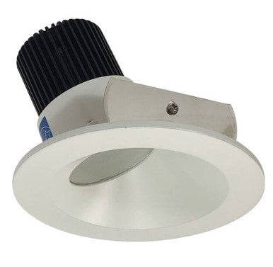 Nora Lighting NIO-4RW40XMPW/10 4 Inch Iolite LED Round Wall Wash, 1000lm / 14W, 4000K, Matte Powder White Reflector / Matte Powder White Flange