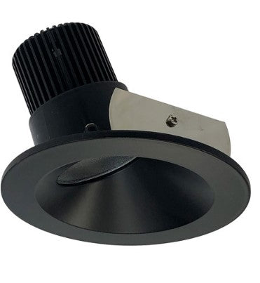 Nora Lighting NIO-4RW50XBB/10 4 Inch Iolite LED Round Wall Wash, 1000lm / 14W, 5000K, Black Reflector / Black Flange