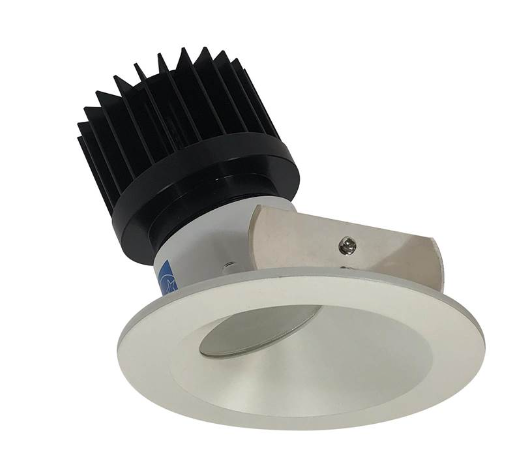Nora Lighting NIO-4RW50XWW/HL 4" Iolite LED Round Wall Wash, 1500lm/2000lm (varies by housing), 5000K, White Reflector / White Flange