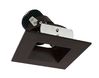 Nora Lighting NIO-4SDSQ40QBZ 4" Iolite LED Square Adjustable Reflector with Square Aperture, 10-Degree Optic, 850lm / 12W, 4000K, Bronze Reflector / Bronze Flange