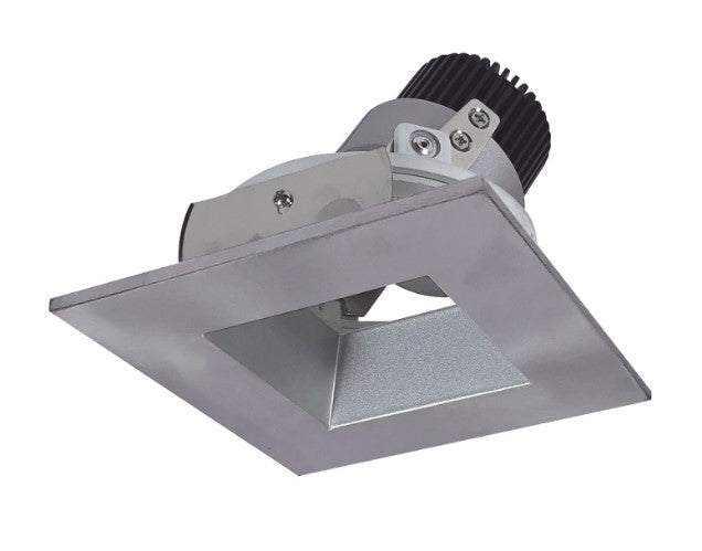 Nora Lighting NIO-4SDSQCDXHN 4 Inch Iolite Square /Square Reflector Adjustable Trim 800Lm Comfort Dim Haze/Natural Metal