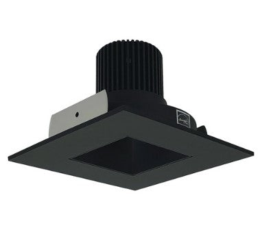Nora Lighting NIO-4SNDSQ40QBB 4 Inch Iolite LED Square Reflector with Square Aperture, 10-Degree Optic, 850lm / 12W, 4000K, Black Reflector / Black Flange