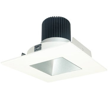 Nora Lighting NIO-4SNDSQ50XHZMPW/10 4 Inch Iolite LED Square Reflector with Square Aperture, 1000lm / 14W, 5000K, Haze Reflector / Matte Powder White Flange