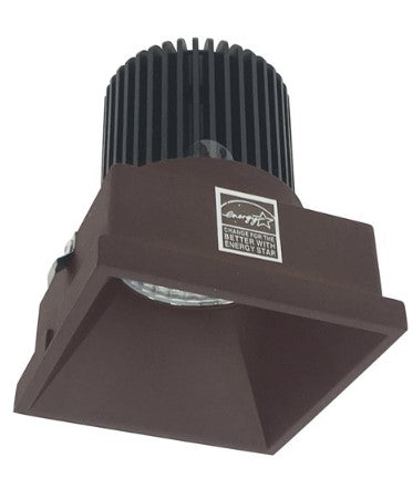 Nora Lighting NIO-4STLNDC27QBZ 4 Inch Iolite LED Square Trimless Downlight, 10-Degree Optic, 850lm / 12W, 2700K, Bronze Finish