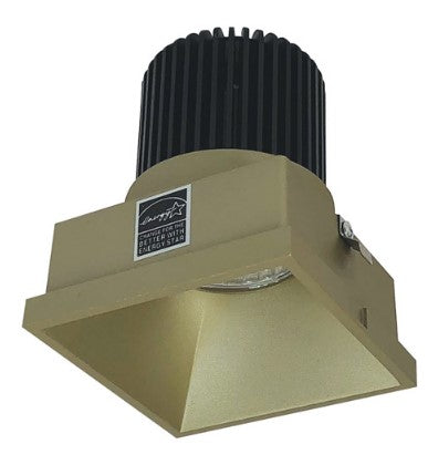 Nora Lighting NIO-4STLNDC27QCH 4 Inch Iolite LED Square Trimless Downlight, 10-Degree Optic, 850lm / 12W, 2700K, Champagne Haze Finish