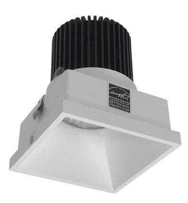Nora Lighting NIO-4STLNDC27QMPW 4 Inch Iolite LED Square Trimless Downlight, 10-Degree Optic, 850lm / 12W, 2700K, Matte Powder White Finish