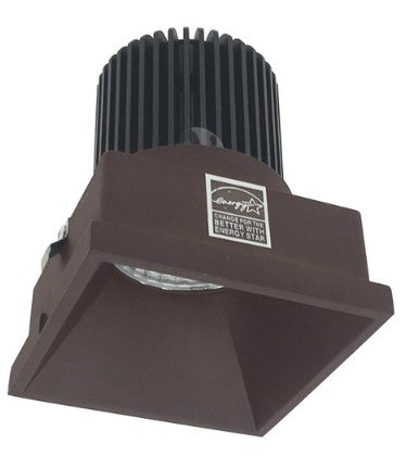 Nora Lighting NIO-4STLNDC40QBZ 4 Inch Iolite LED Square Trimless Downlight, 10-Degree Optic, 850lm / 12W, 4000K, Bronze Finish