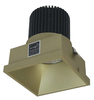 Nora Lighting NIO-4STLNDCCDXCH 4 Inch Iolite LED Square Trimless Downlight, 800lm / 14W, Comfort Dim, Champagne Haze Finish