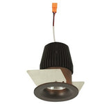 NORA Lighting NIOB-1RNB27XNN 1" Iolite Round Bull Nose Regressed Non-Adjustable BWF Trim Natural Metal Finish 2700K