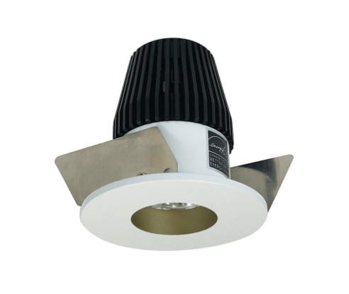 Nora Lighting NIOB-1RNG50XCHMPW 1" Iolite LED BWF Round Reflector, 600lm, 5000K, Champagne Haze Reflector / Matte Powder White Flange