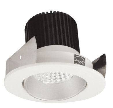 Nora Lighting NIOB-2RC30QHZMPW 2 Inch Iolite LED Round Adjustable Cone Reflector, 10-Degree Optic, 850lm / 12W, 3000K, Haze Reflector / Matte Powder White Flange