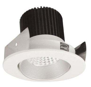 Nora Lighting NIOB-2RC35QHZMPW 2 Inch Iolite LED Round Adjustable Cone Reflector, 10-Degree Optic, 850lm / 12W, 3500K, Haze Reflector / Matte Powder White Flange