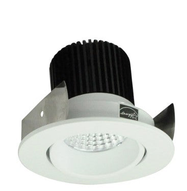 Nora Lighting NIOB-2RC35QMPW 2 Inch Iolite LED Round Adjustable Cone Reflector, 10-Degree Optic, 850lm / 12W, 3500K, Matte Powder White Reflector / Matte Powder White Flange