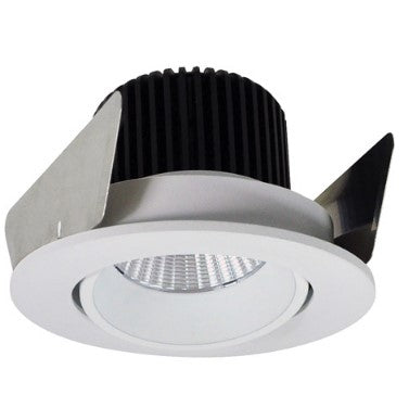 Nora Lighting NIOB-2RC40QWW 2 Inch Iolite LED Round Adjustable Cone Reflector, 10-Degree Optic, 850lm / 12W, 4000K, White Reflector / White Flange
