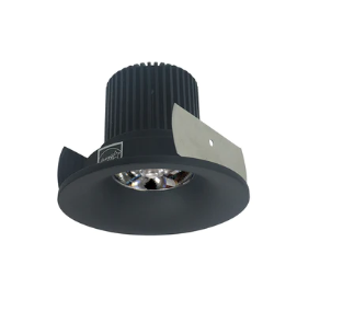 Nora Lighting NIOB-2RNB27QBB 2" Iolite LED Round Bullnose, 10-Degree Optic, 850lm / 12W, 2700K, Black Finish