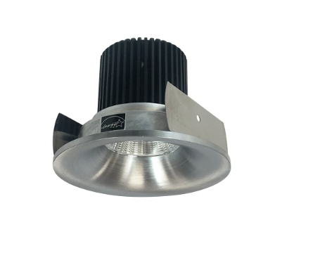 Nora Lighting NIOB-2RNB27QNN 2" Iolite LED Round Bullnose, 10-Degree Optic, 850lm / 12W, 2700K, Natural Metal Finish