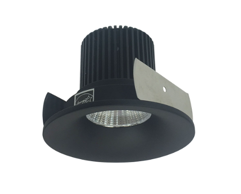 Nora Lighting NIOB-2RNB30QBB 2" Iolite LED Round Bullnose, 10-Degree Optic, 850lm / 12W, 3000K, Black Finish