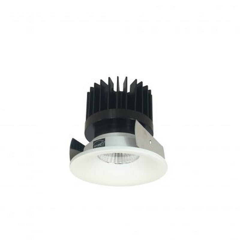 Nora Lighting NIOB-2RNB40XMPW/HL 2 Inch Iolite Round Bull Nose Regress Non-Adjustable Trim With Matte Powder White Finish 4000K 1500-2500lm