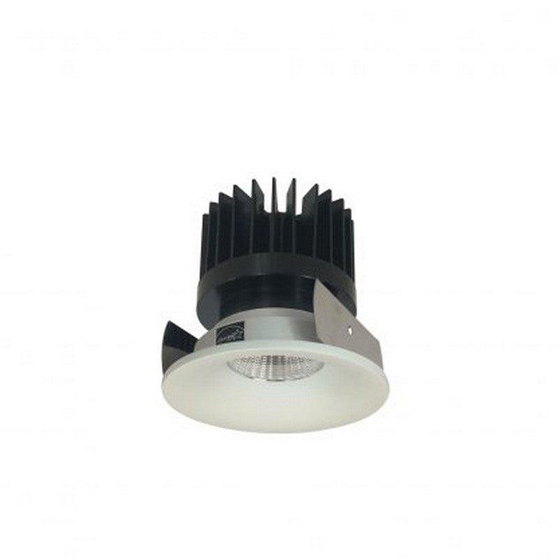 Nora Lighting NIOB-2RNB30XWW/HL 2 Inch Iolite Round Bull Nose Regress Non-Adjustable Trim With White Finish 3000K 1500-2500lm