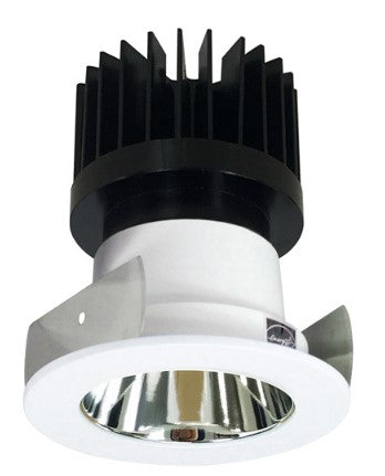 Nora Lighting NIOB-2RNDC30XCMPW/HL 2 Inch Iolite LED Round Reflector, 1500lm/2000lm/2500lm (varies by housing), 3000K, Specular Clear Reflector / Matte Powder White Flange